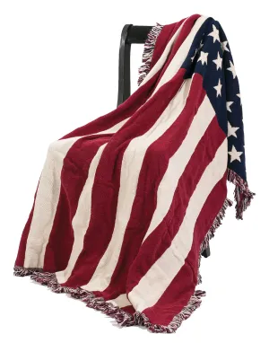 American Flag Afghan Throw