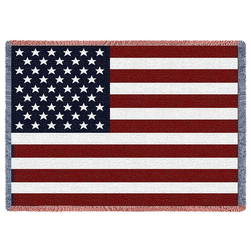 American Flag Afghan Throw