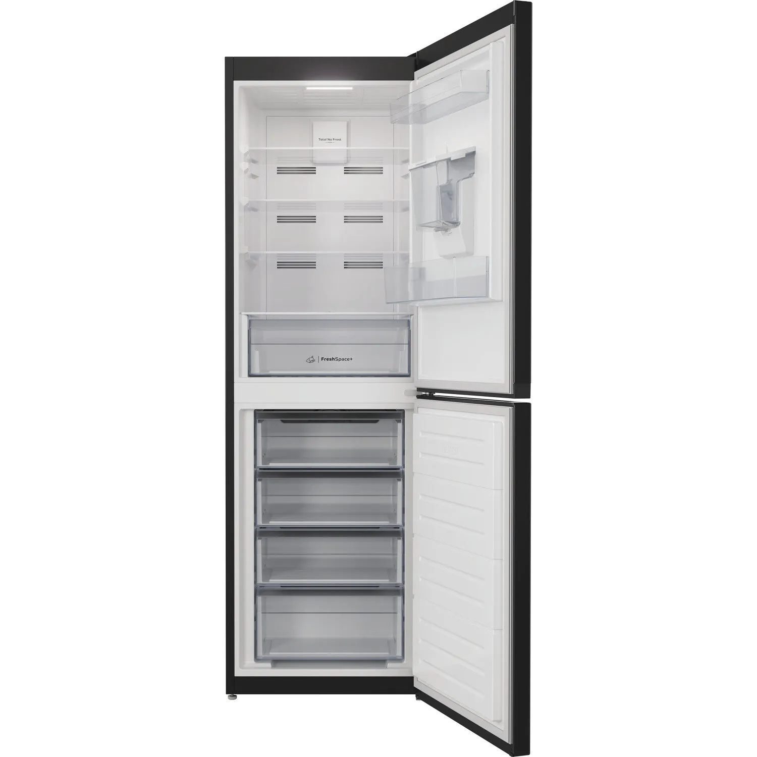 Indesit IBTNF 60182 B AQUA UK Freestanding 322L Fridge Freezer - Total No Frost, Black, E Rated