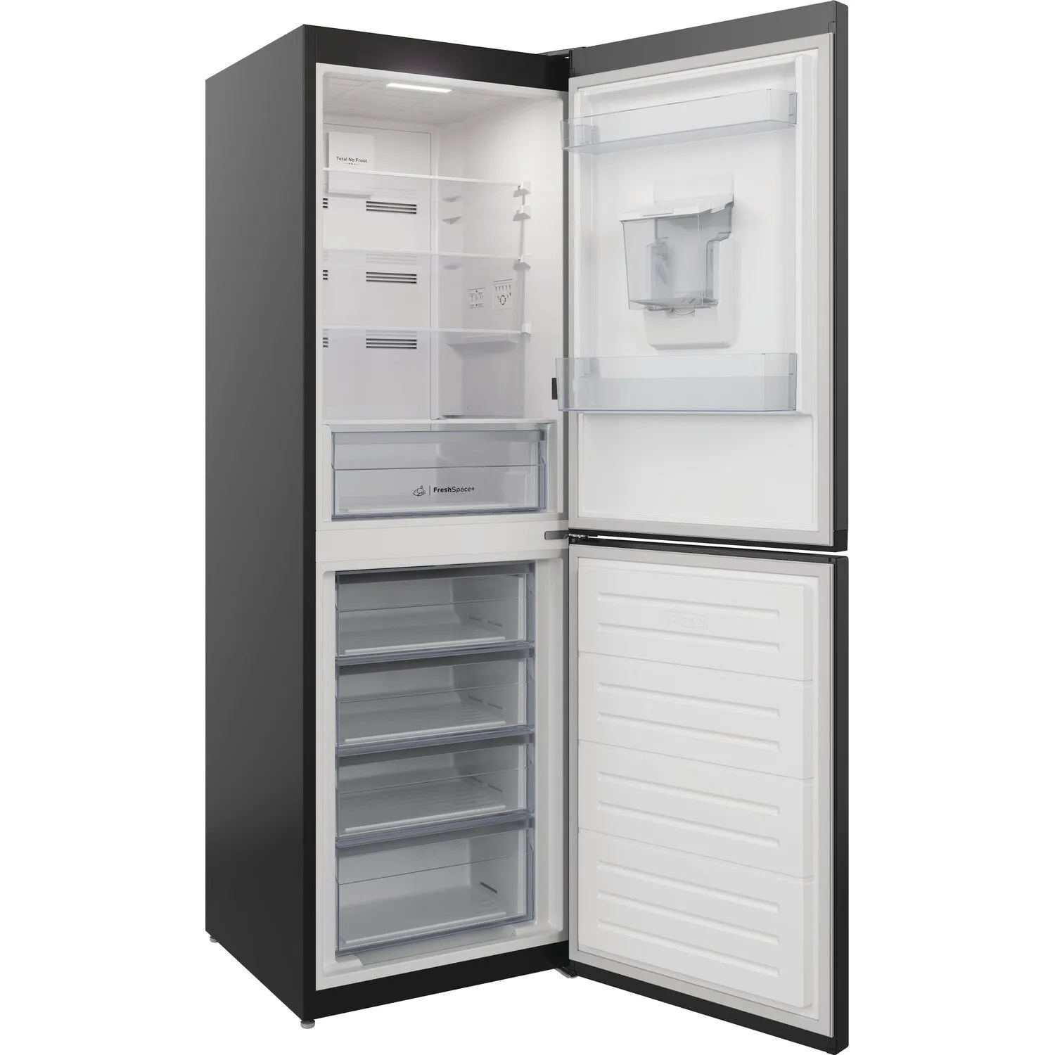 Indesit IBTNF 60182 B AQUA UK Freestanding 322L Fridge Freezer - Total No Frost, Black, E Rated
