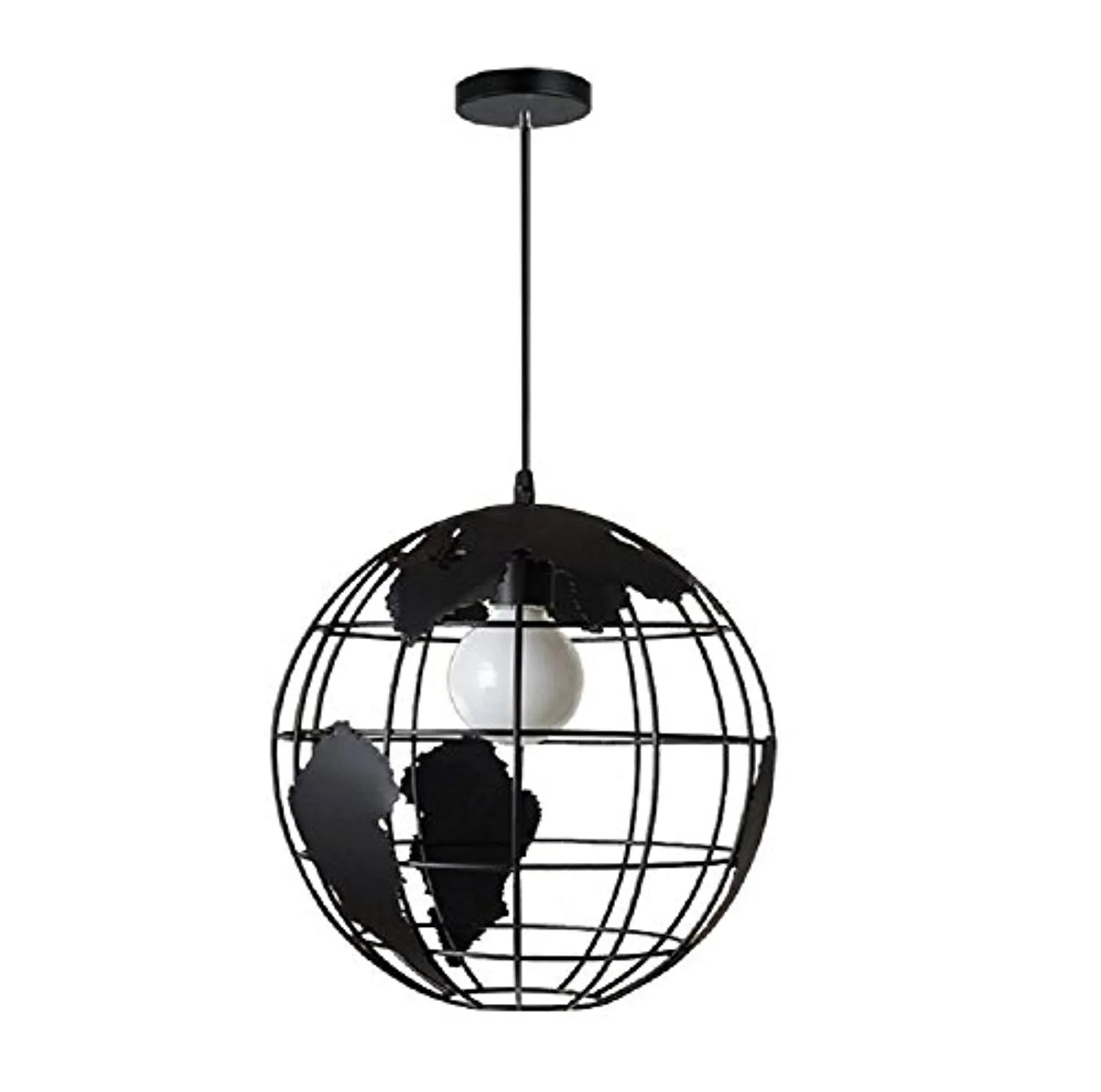 Industrial Earth Shape Globe Map Pendant Light Edison Ceiling  Light Fixture