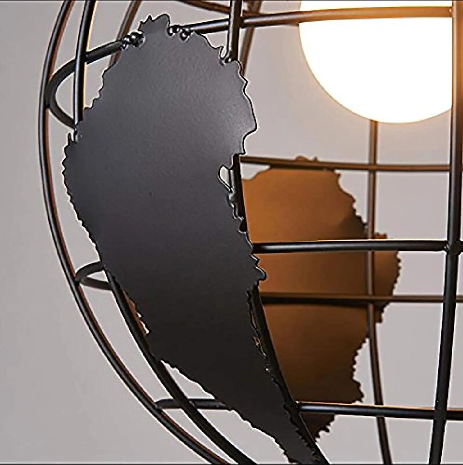 Industrial Earth Shape Globe Map Pendant Light Edison Ceiling  Light Fixture