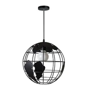 Industrial Earth Shape Globe Map Pendant Light Edison Ceiling  Light Fixture