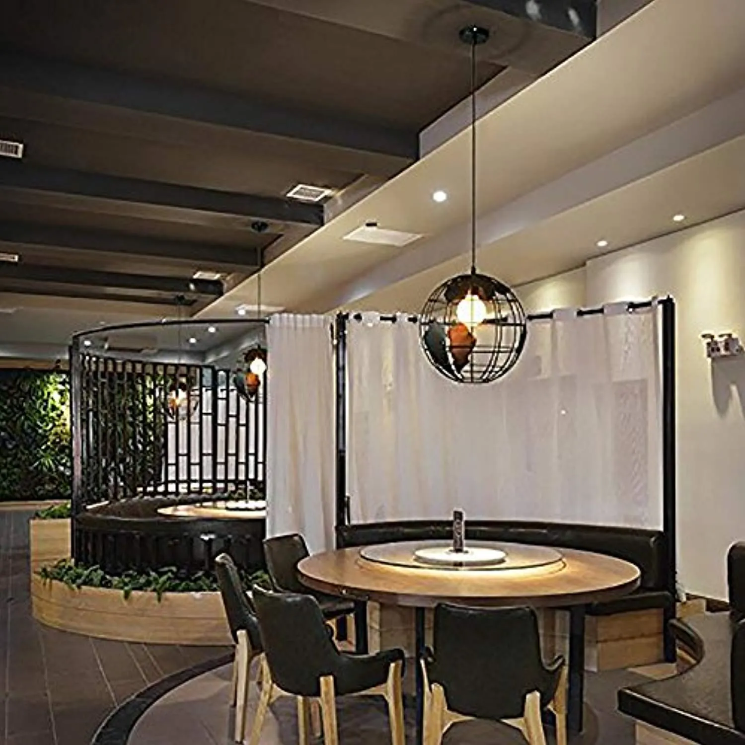 Industrial Earth Shape Globe Map Pendant Light Edison Ceiling  Light Fixture