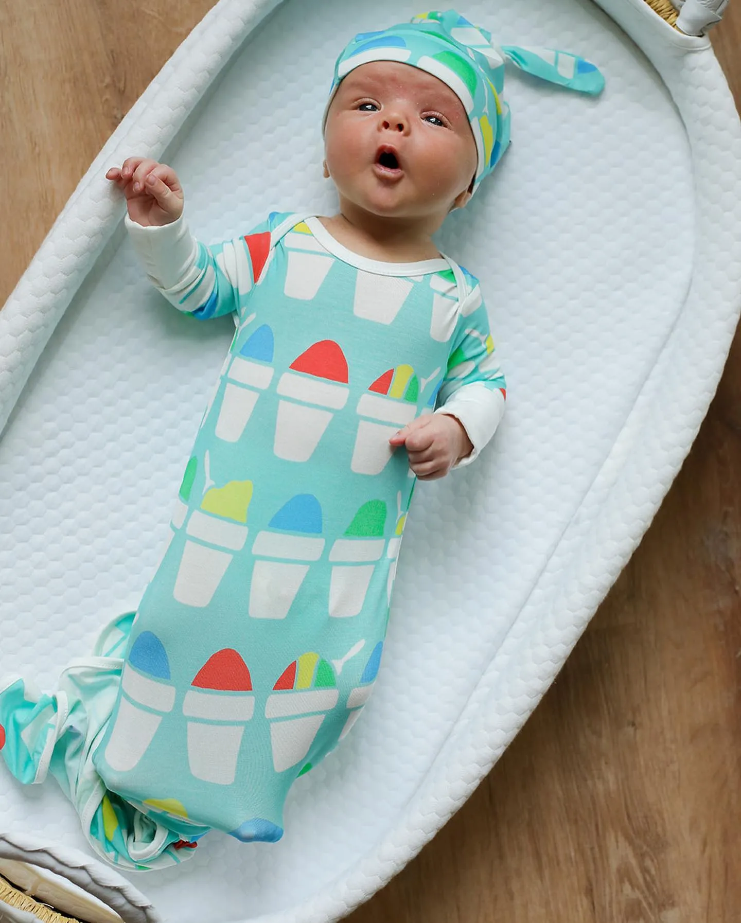 Southern Slumber Blue Snowball Knotted Gown