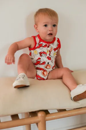 Southern Slumber Crawfish Henley Onesie